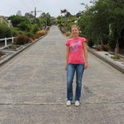 Die Steilste Bewohnte Strasse Der Welt, Die Baldwin Street In Dunedin